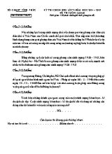Đề thi chọn học sinh giỏi môn Lịch sử Lớp 9 - Năm học 2014-2015 - Sở giáo dục và đào tạo Vĩnh Phúc (Có đáp án)